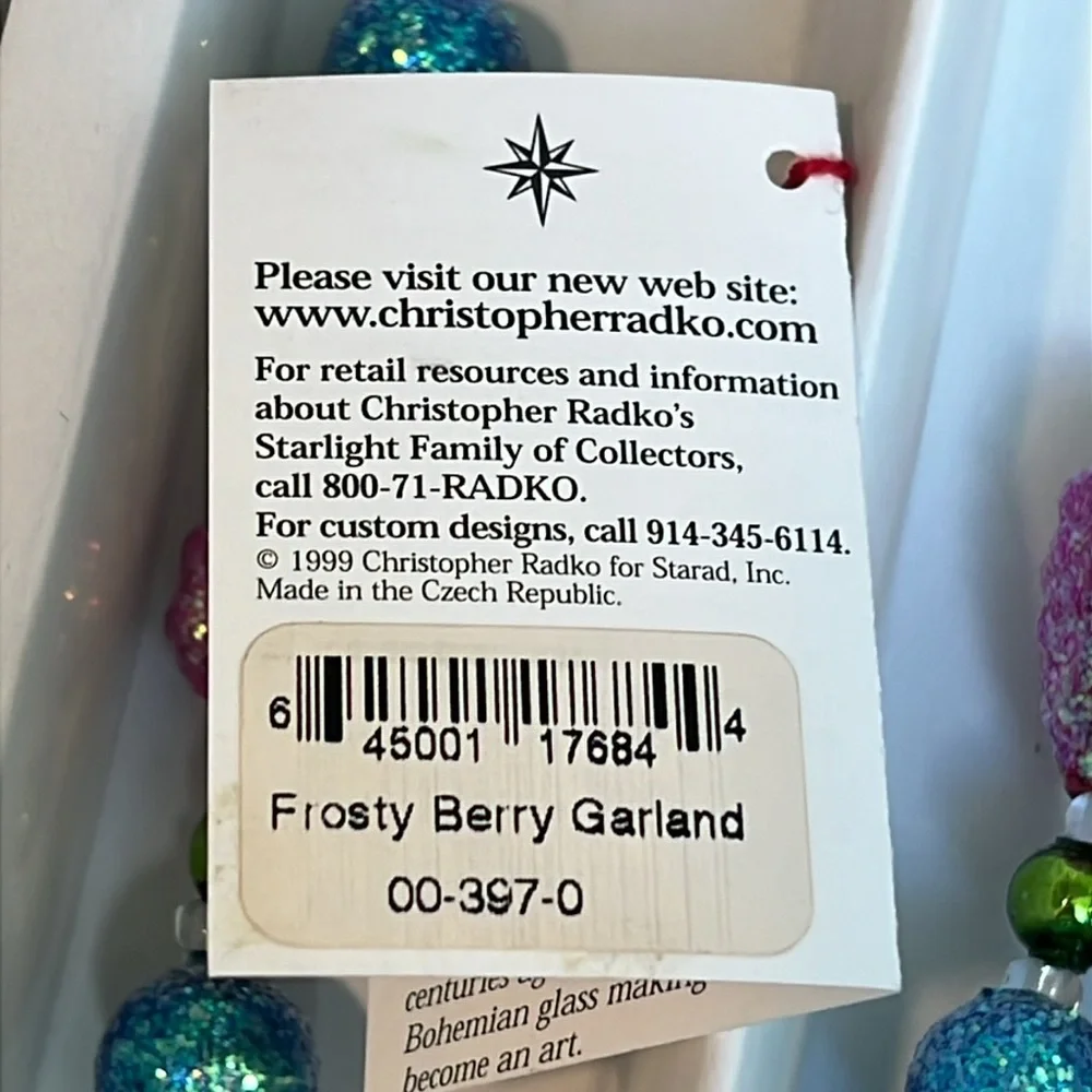 Christopher Radko Frosty Berry Garland 00-397-0